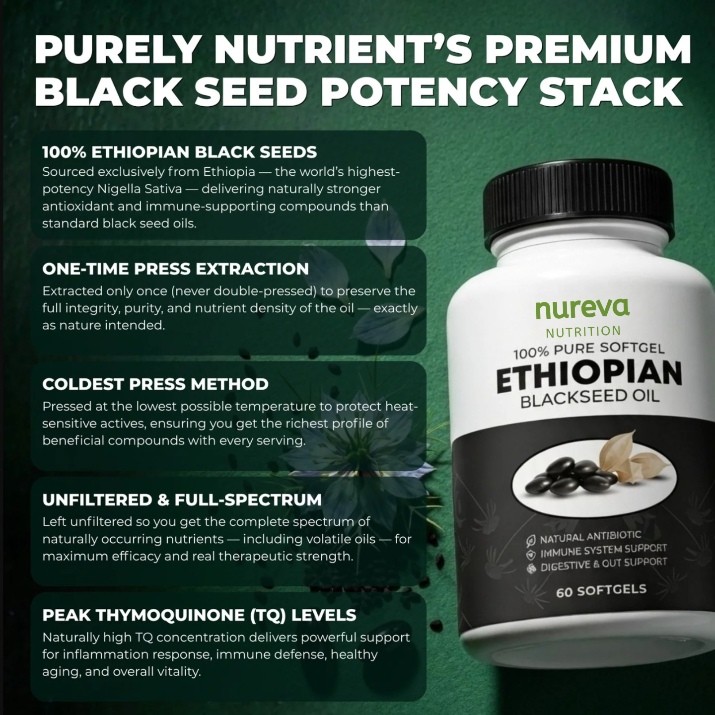Nureva Nutrition Ethiopian Black Seed Oil